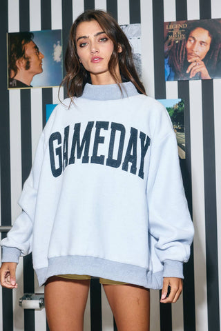 BUCKETLIST INC - IT2594-FOOTBALL | 'FOOTBALL & GAMEDAY' Reversible Sweatshirt