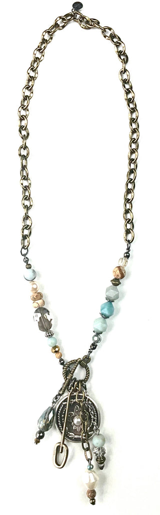 Lost & Found Trading - NK FRONT TOGGLE W/BEADED, COIN & CHAIN DANGLES