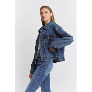 Mica Denim - Oversize Jacket Braid Shaped Pockets