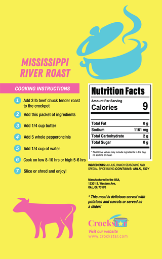 Crockstar Dinner Club - Mississippi River Roast