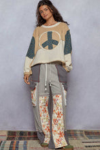 Load image into Gallery viewer, POL Clothing - Peace Patch French Terry Pullover
