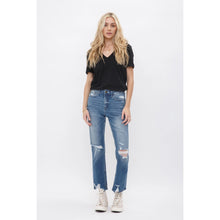Load image into Gallery viewer, MICA DENIM HIGH RISE ANKLE STRAIGHT W/ SLIT DETAIL
