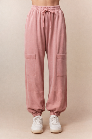 Fantastic Fawn - Cargo Pocket Jogger Pants - Pink