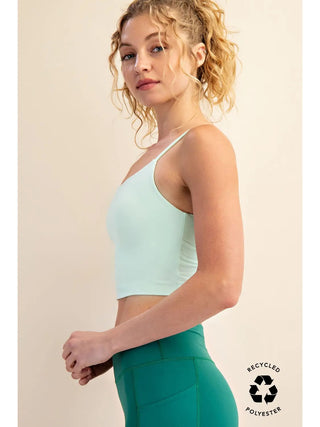 Rae Mode Butter Basic Cropped Camisole (Brami) | Recycled Performance Fabric - Mint