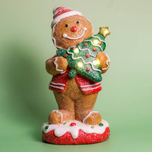 Load image into Gallery viewer, A Cheerful Giver - Gingerbread Man Tree with LED Lights — Christmas, Holiday Decorations
