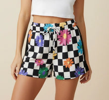 Load image into Gallery viewer, Heimish Drawstring Shorts- Black Checkered
