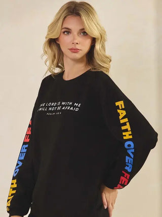 Yelete Faith Over Fear Scuba Pullover