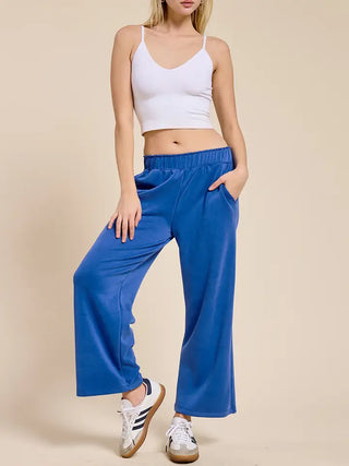 Charlotte Avery - Scuba Cropped Pants - Royal Blue