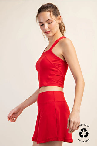 Rae Mode Butter Asymmetrical Tank | Boutique Athleisure Essential -Red