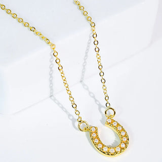 Treasure Jewels - Lucky Horseshoe Pearl Necklace