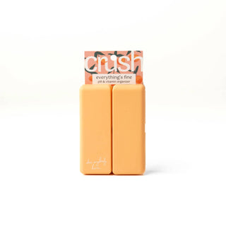 Crush “Everything’s Fine” Pill & Vitamin Organizer – Compact Travel Case with 7 Compartments