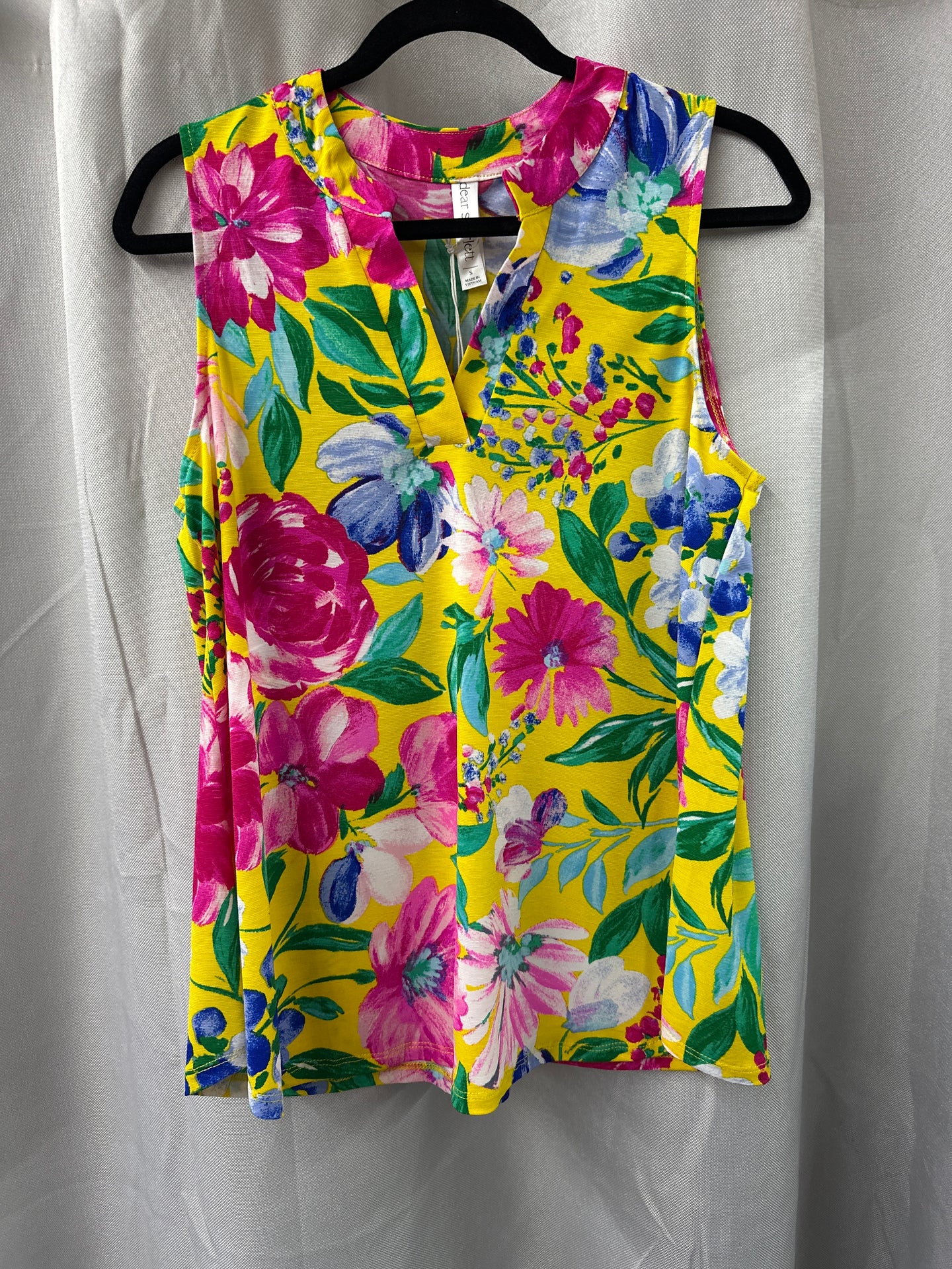 Dear Scarlett Lizzy Tank Yellow Floral LIZT-C0056