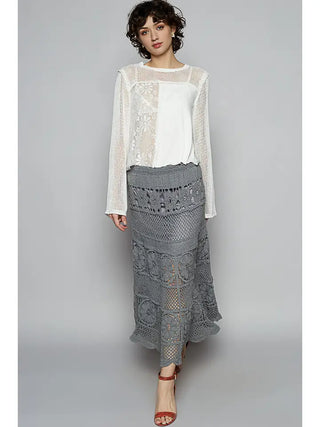 POL - Various Stitch Pattern Crochet Roomy Fit Skirt