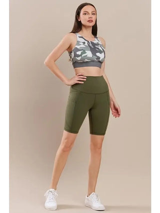 Yelete- Buttery Soft Biker Shorts with Pockets 8in Inseam