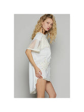 Load image into Gallery viewer, POL Star Crochet Sleeved Top - Charcoal, Almond, Off White - UKT488
