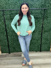 Load image into Gallery viewer, Zenana Raised Rib Raw Edge Boatneck Long Sleeve Top
