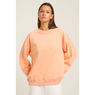 The Greii Peach Oversized Crewneck Sweatshirt – Soft Relaxed Fit