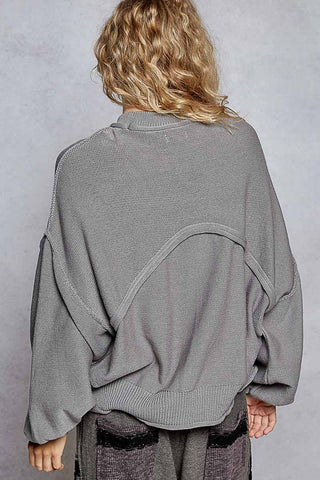 POL Oversized Drop-Shoulder Knit Top