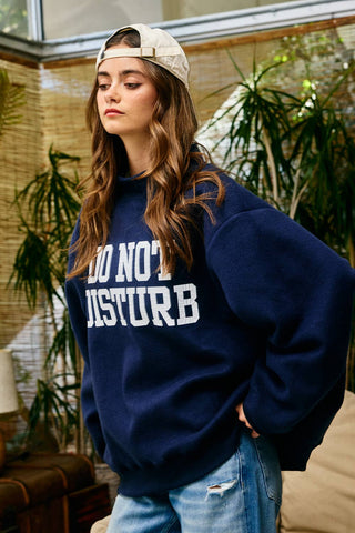 BUCKETLIST Reversible "HOMEBODY" Mock Neck Sweatshirt