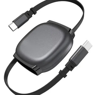 Tech Trendz Usb-c Retractable Cable - Black