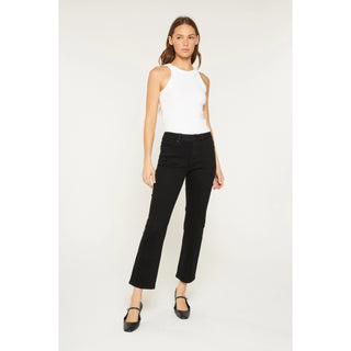 Mica Denim Mid-Rise Ankle Straight Jeans – Gentle Night Wash