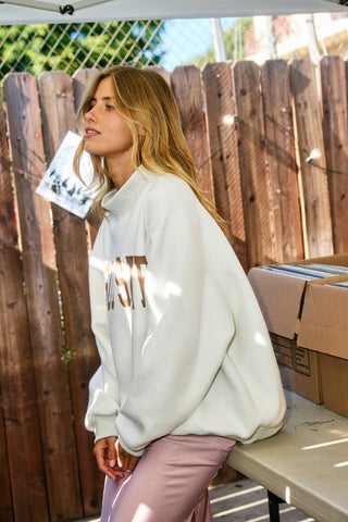 BUCKETLIST - CROSS & JESUS SAVES Reversible Mock Neck Sweatshirt