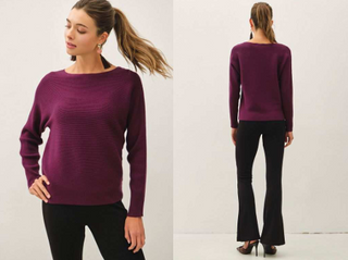 Be Cool The Shelby Sweater - Eggplant