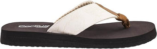 Corkys Footwear - Womens Summer Break Flip Flops - Ivory Flower Emboss