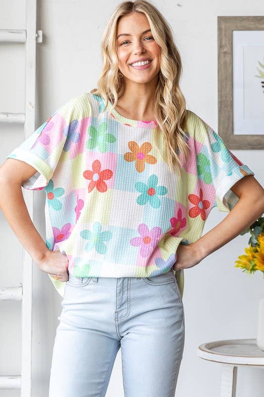 HEIMISH - SHORT SLEEVE FLORAL PRINT TOP