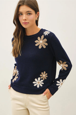 Be Cool - Crew Neck Sweater - Navy