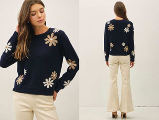 Be Cool - Crew Neck Sweater - Navy