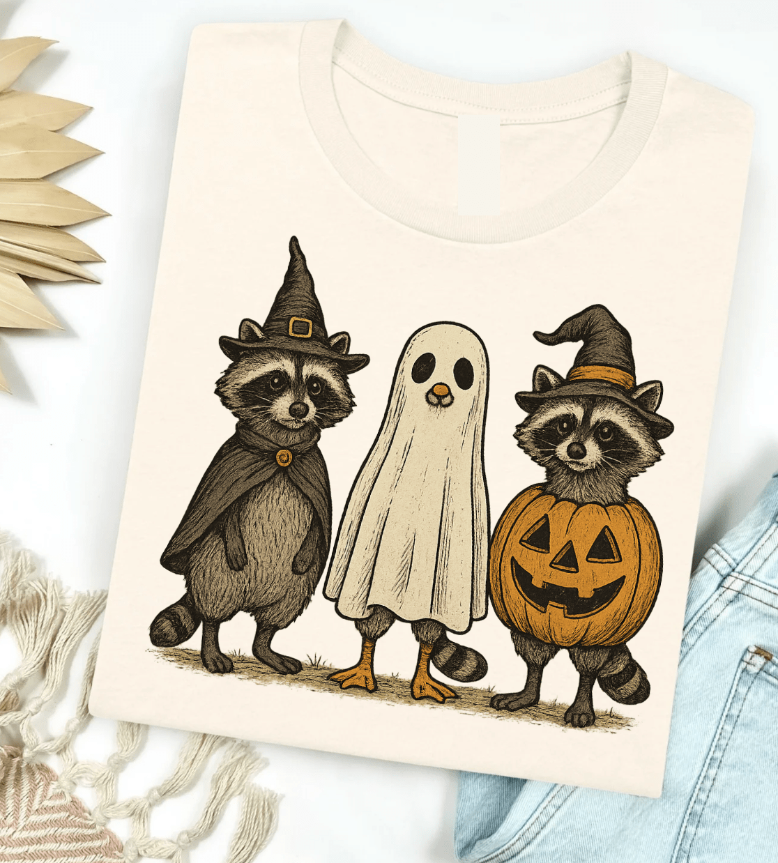 Festivitees - Racoon Ghost Graphic Tee