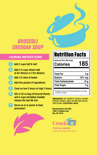 Crockstar Dinner Club - Broccoli Cheddar Soup