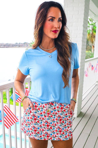 Jess Lea - Patriotic Blooms Skort