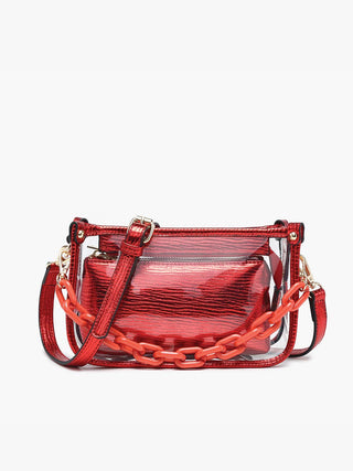 Jen & Co. - Jessica Clear Crossbody Bag – Chain Strap