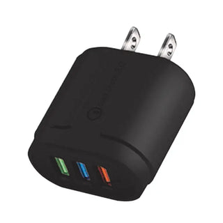 Tech Trendz 3 Usb Quick Charging Adapter - Black