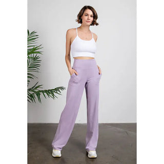 Rae Mode Butter Straight Casual Yoga Pant - Mauve
