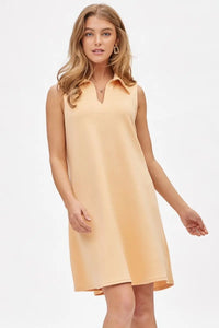 Dear Scarlett Scuba Collared Tank Dress Sun-kissed TRV-CRUISEP