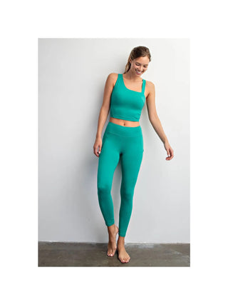 Rae Mode Butter Soft High-Waist Leggings with Pocket – Full Length - Emerald Green