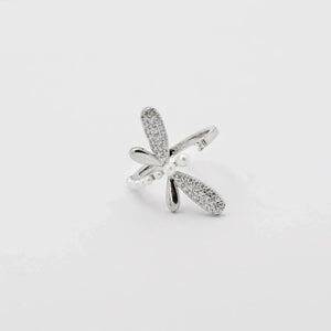 Treasure Jewels Dragonfly Ring in Gold & Silver