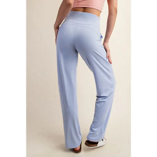 Rae Mode Butter Straight Casual Yoga Pant - Pastel Blue