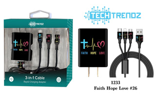 Tech Trendz Quick Charging All In One Set - Red Plaid