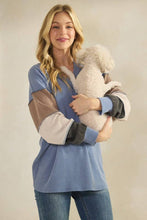 Load image into Gallery viewer, HEIMISH - LONG SLEEVE URBAN RIB COLOR BLOCK TOP
