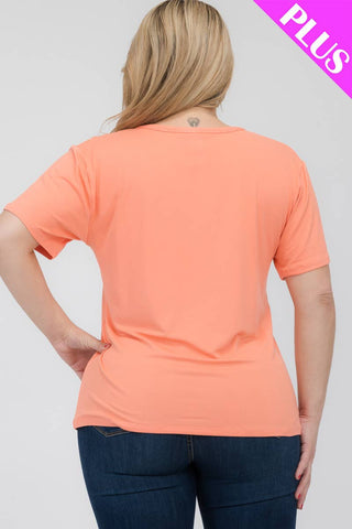 CAPELLA APPAREL - Plus Size Basic Short Sleeve T-shirt