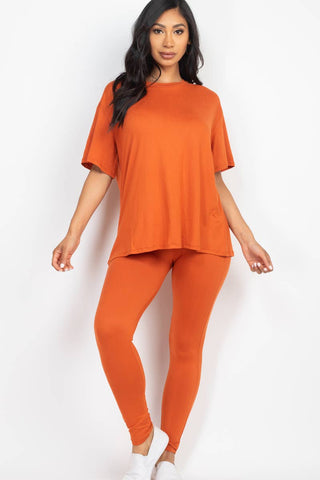 CAPELLA APPAREL - Oversized T-shirt & Leggings Set
