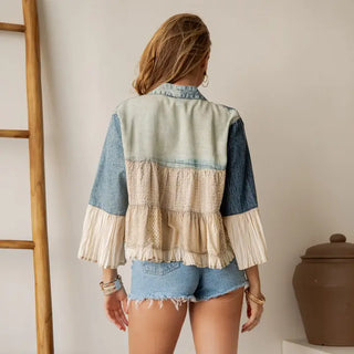 Young Threads - Lapel Detail Cropped Top
