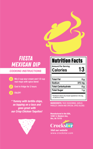 Crockstar Dinner Club - Fiesta Mexican Dip