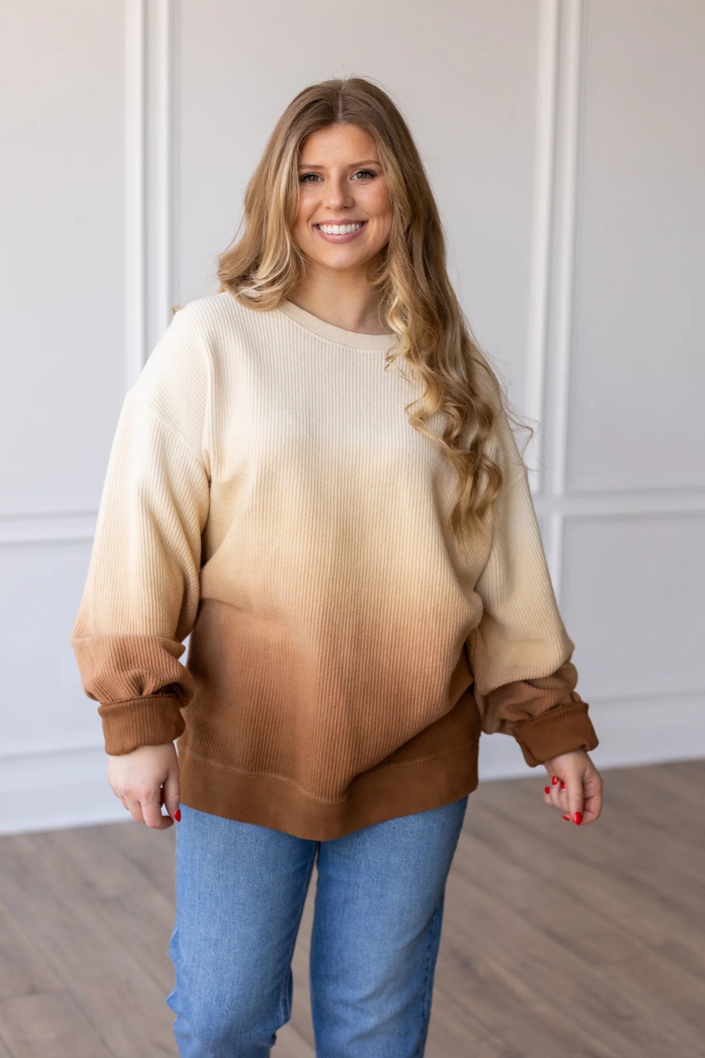 MOONRYDER Cozy Cord Sweatshirt Eggnog/Toffee