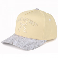 Load image into Gallery viewer, Two Tone Camo Canvas Embroidered "Doing My Best" &amp; Bow Baseball Cap
