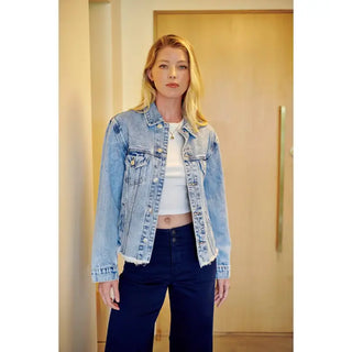 Mica Denim - Vintage Wash Oversized Jacket